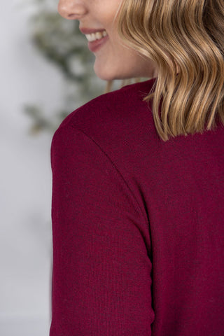 IN STOCK Cori Cardigan - Burgundy
