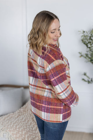 IN STOCK Norah Plaid Shacket - Sunset Plaid