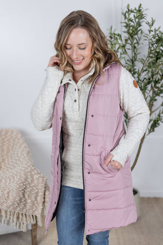 IN STOCK Harlow Long Vest - Blush FINAL SALE