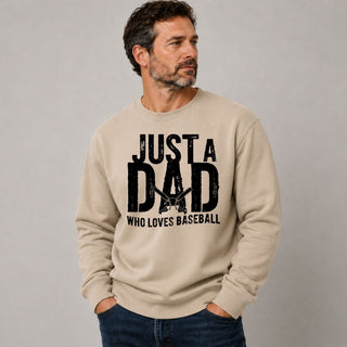 Just A Dad Who Loves Baseball Sweatshirt