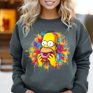 Bart Donut Splash Crew Sweatshirt