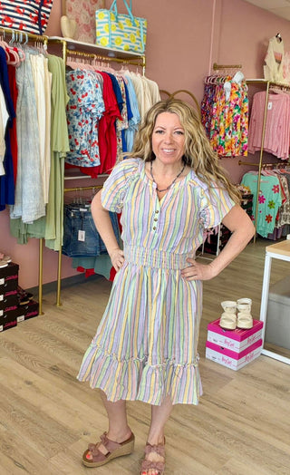 Sweet Stripe Serenity Dress