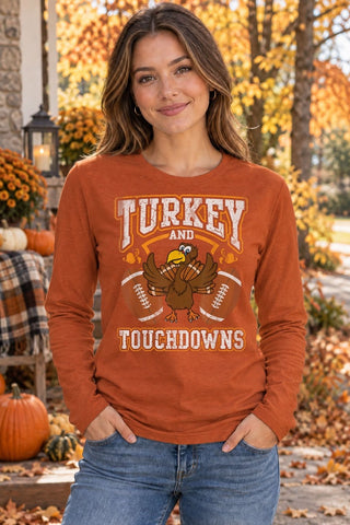 Turkey Touchdown Long Sleeve Tshirt
