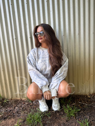 BIRDIE PREORDER Soft Spun Crewneck in Light Timber Haze Camo