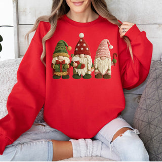 Faux Yarn Gnome Crew Sweatshirt