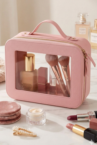 ETA 9/8-9/22 Posie Pink Clear Travel Bag