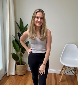 Seamless Bra Padded V-neck Tank Top