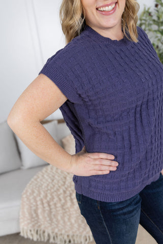 IN STOCK Kelly Knitted Top - Slate Purple