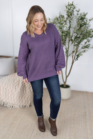 IN STOCK Talina Textured Sweater - Purple