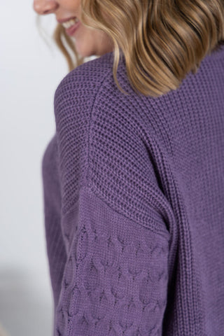 IN STOCK Talina Textured Sweater - Purple