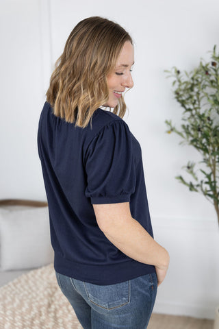 IN STOCK Katie Cozy Top - Navy