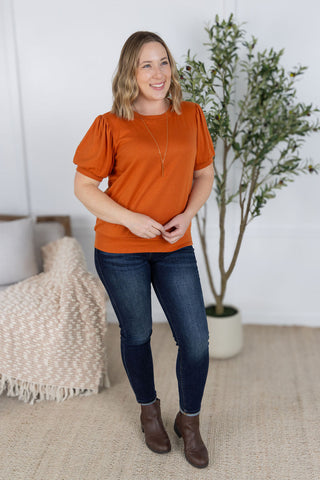 IN STOCK Katie Cozy Top - Pumpkin