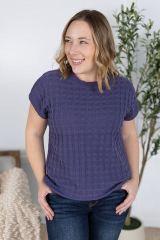 IN STOCK Kelly Knitted Top - Slate Purple