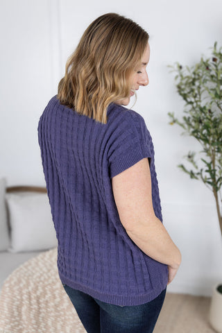 IN STOCK Kelly Knitted Top - Slate Purple