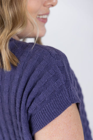 IN STOCK Kelly Knitted Top - Slate Purple