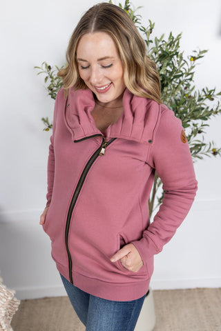 IN STOCK Quinn ZipUp Cowl - Mulberry