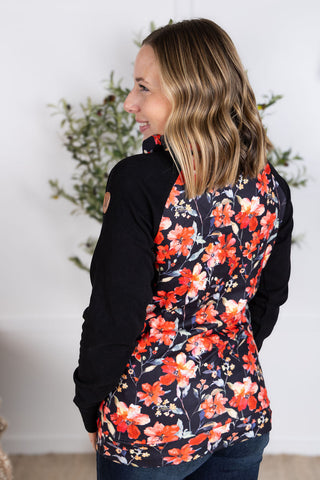IN STOCK Zoey ZipCowl Sweatshirt - Sunset Floral