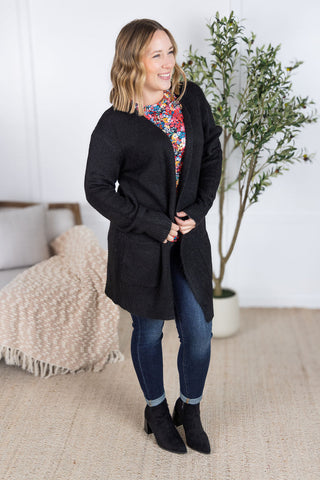 IN STOCK Madison Cozy Cardigan - Black