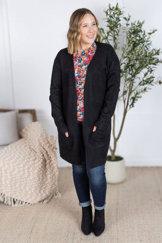 IN STOCK Madison Cozy Cardigan - Black