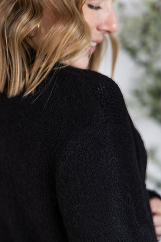 IN STOCK Madison Cozy Cardigan - Black