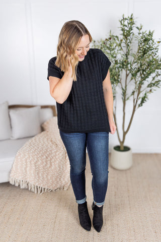 IN STOCK Kelly Knitted Top - Black