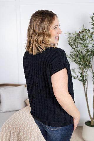IN STOCK Kelly Knitted Top - Black