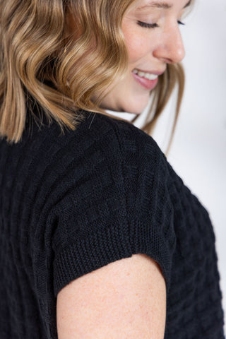 IN STOCK Kelly Knitted Top - Black