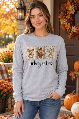 Turkey Vibes Long Sleeve Tshirt