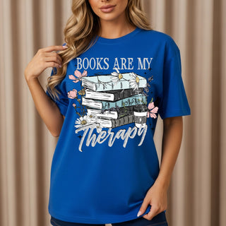 Books are my Therapy Crew Tshirt