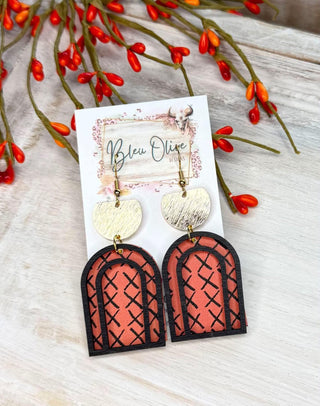 Rustic Rose Arch Earrings
