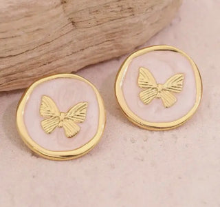 Golden Butterfly Earrings