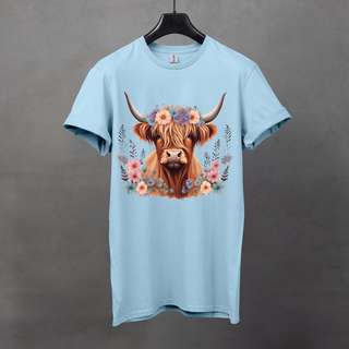 Floral Cow T-Shirt