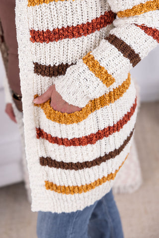 IN STOCK Stripe Cardigan - Fall Stripes