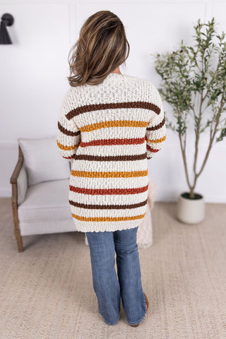 IN STOCK Stripe Cardigan - Fall Stripes