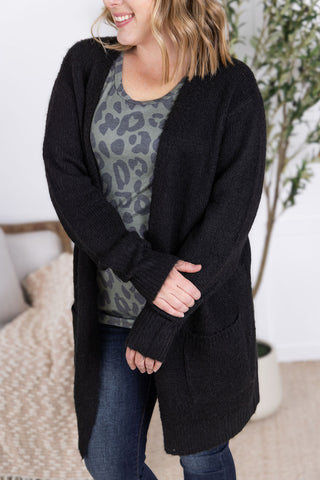IN STOCK Madison Cozy Cardigan - Black