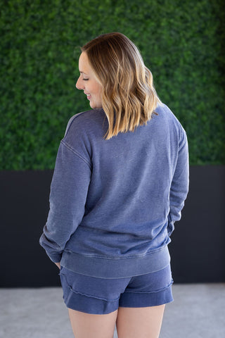 IN STOCK Vintage Wash Pocket Pullover - Nautical Navy FINAL SALE