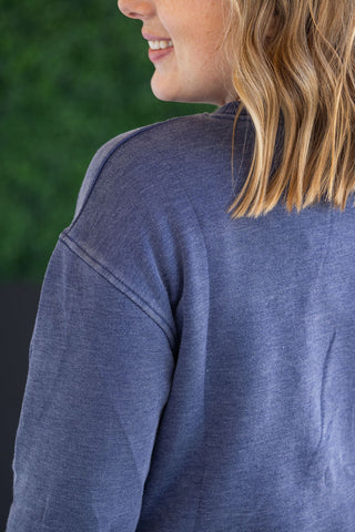 IN STOCK Vintage Wash Pocket Pullover - Nautical Navy FINAL SALE