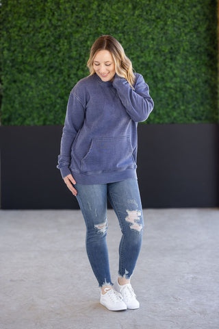 IN STOCK Vintage Wash Pocket Pullover - Nautical Navy FINAL SALE