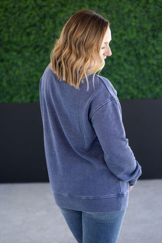 IN STOCK Vintage Wash Pocket Pullover - Nautical Navy FINAL SALE