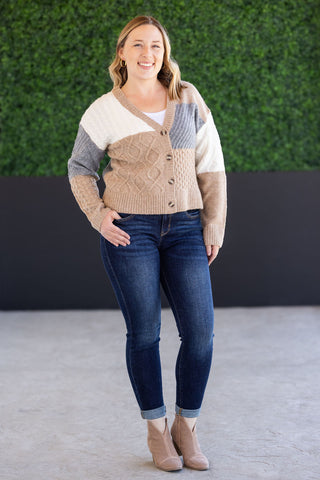 IN STOCK Colorblock Cozy Cardigan