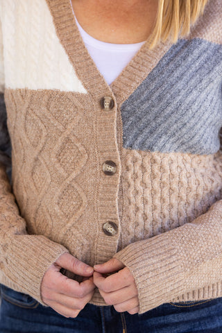 IN STOCK Colorblock Cozy Cardigan