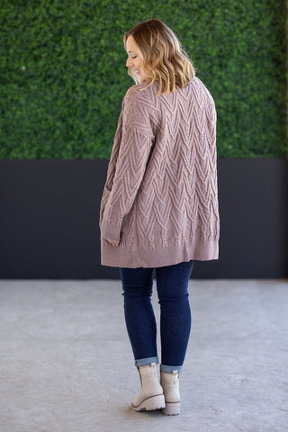 IN STOCK Brooks Button Sweater Cardigan - Light Mocha