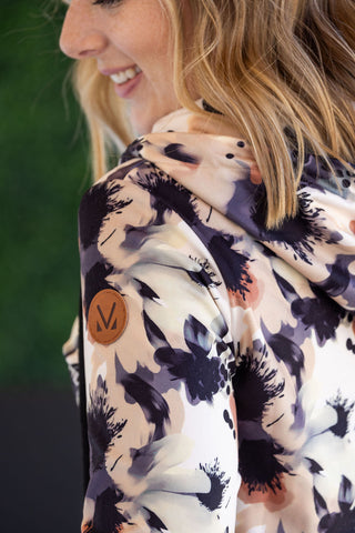 IN STOCK Soft HalfZip Hoodie - Neutral Abstract