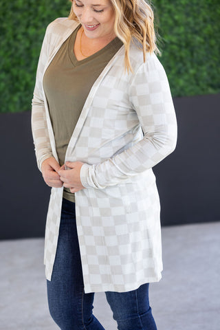 IN STOCK Classic Cardigan - Neutral Checkers