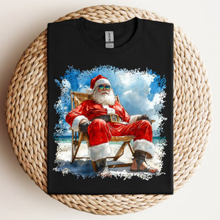 Chill Beach Santa Tshirt