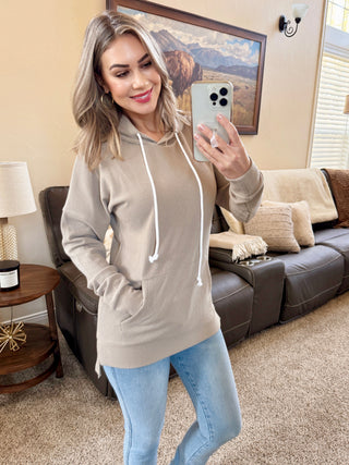 IN STOCK Kacey Ribbed Hoodie - Mocha FINAL SALE