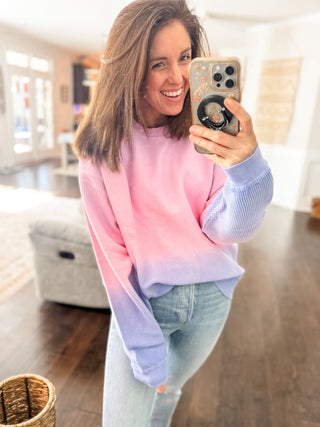 Luxurious Crew in Pink / Purple / Blue