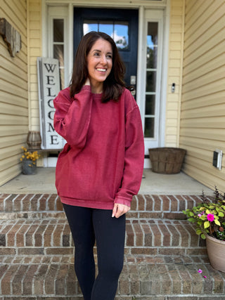 Luxurious Crew in Merlot