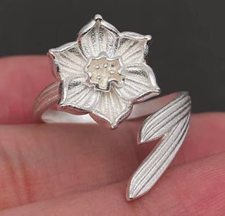 Daffodil Flower Adjustable Ring