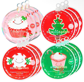 Christmas Holiday Stocking Stuffer Facial Masks | 12 Pack